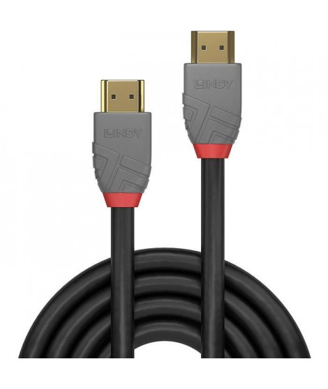 LINDY - 36953 - Câble HDMI Ultra High Speed, Anthra Line, 2m