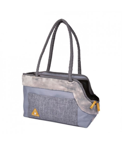 DUVO Sac a main Promenade Paris Pet Bag Casual Chic - 40x19x26 cm - Gris - Pour chat et chien de petite taille