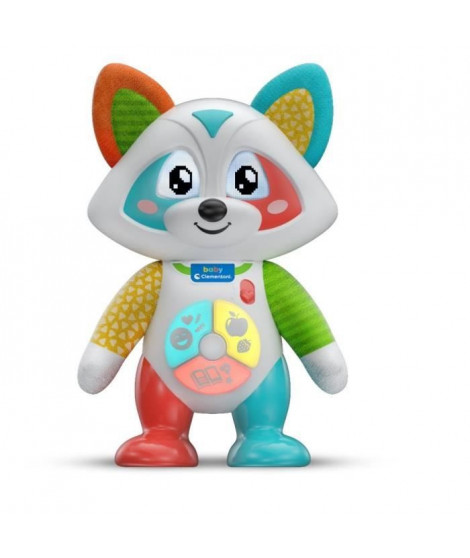 Baby Clementoni - Oliver, le raton-laveur joueur - Jeu intéractif - 4 modes de jeux : Émotions, Repas, Histoire et Exploration.