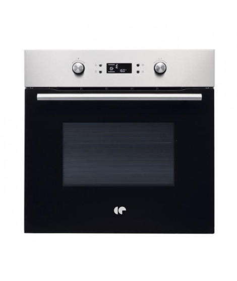Four encastrable catalyse - Chaleur tournante - CONTINENTAL EDISON - F80CBIX - Noir et inox - L59,5 x H59,6 x P 54,68cm
