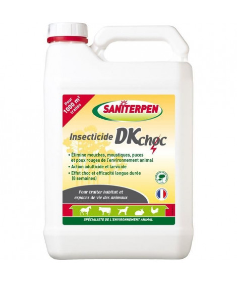 Insecticide - SANITERPEN DK - 5L - Prévention maladies, élimine insectes, action longue durée, parfum Pin des Landes