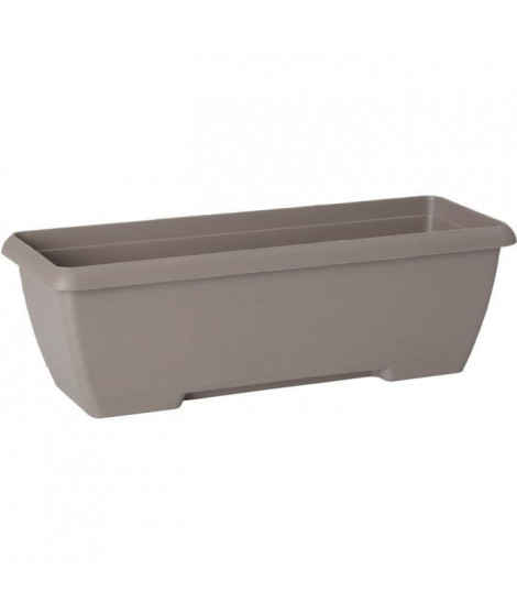 Jardiniere - GARDEN ID Teramo - Taupe 60 cm - Solidité - Réserve d'eau intégrée - Recyclé & 100% recyclable - Volume pour pla…