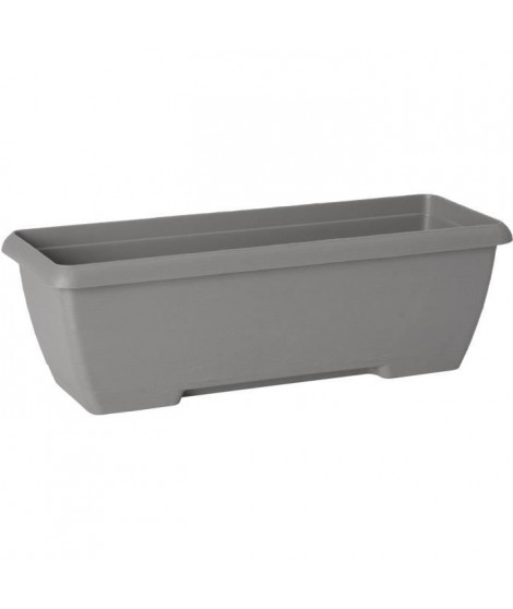 Jardiniere - GARDEN ID Teramo - Noir 60 cm - Solidité - Réserve d'eau intégrée - Recyclé & 100% recyclable - Volume pour plantes