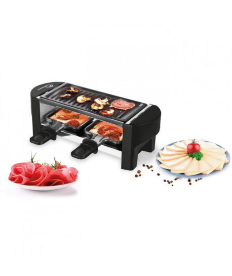 Appareil a raclette - LITTLE BALANCE - Juste nous 2 - 350 W - 2 personnes - Blanc / Noir