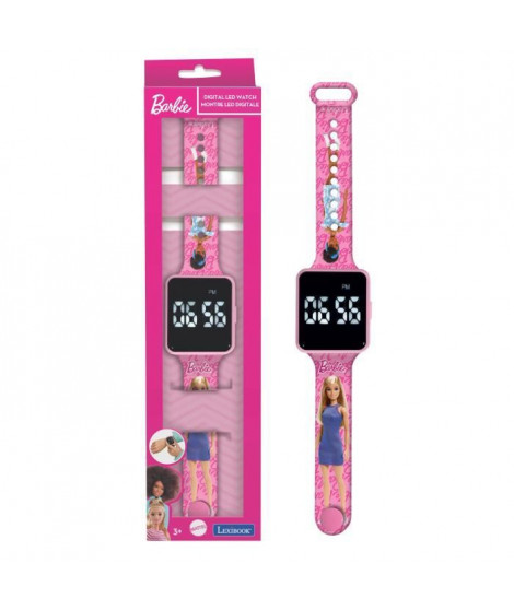Lexibook - Barbie - Montre LED connectée - Bracelet ajustable