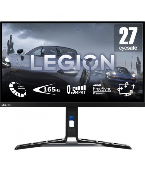 Ecran PC Gamer LENOVO Legion Y27-30 - 27 FHD 1920x1080 IPS - 165 Hz - 0.5 ms - HDMI - Port Diplay - USB Hub - AMD FreeSync Pr…