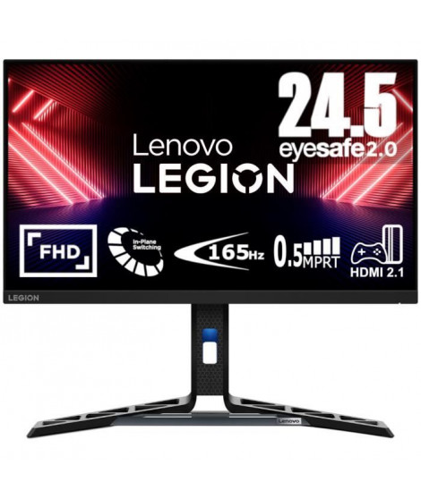 Ecran PC Gamer LENOVO Legion R25i-30 - 24,5 IPS FHD 180Hz (OD) - 0,5ms - Cable DP - AMDFreeSync Premium