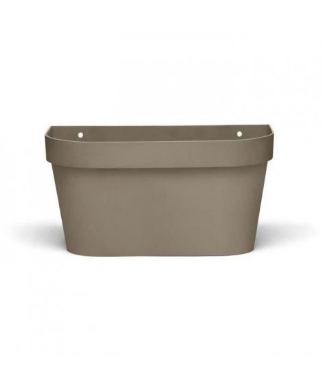 Pot mural - GARDEN ID Star - Taupe 36 x 16 cm - Réserve d'eau avec systeme de trop-plein - Recyclé et 100% recyclable