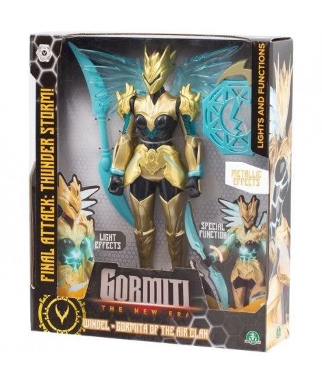 Figurine articulée - GORMITI - Gormiti avec attaque lumineuse Air - Windel - 27 cm - a partir de 4 ans - GRV072