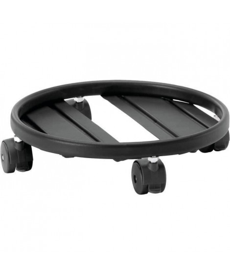 Plateau a roulettes en métal - GARDEN ID Metal Trolley - diametre 40 cm Max 68 kg - Rotation 360°, Hauteur optimisée, Solide.