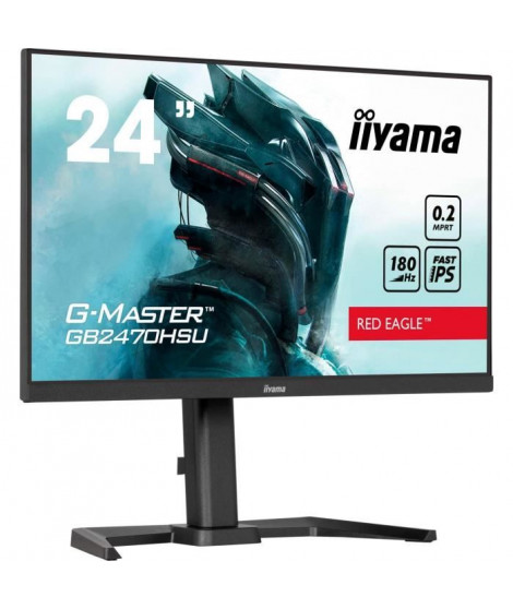 Ecran PC - IIYAMA - GB2470HSU-B6 - 24 IPS FHD 1920 x 1080 - 0,2ms - 180Hz - HDMI DP - Noir