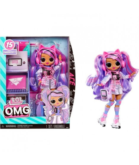 L.O.L. Surprise OMG - Poupée mannequin - Ace - Poupée 24 cm et accessoires - Des 3ans