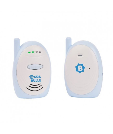 Badabulle Babyphone audio - Simple d'utilisation - Portée 300m  - Babyphone Compact - Alarme Sonore et Visuelle