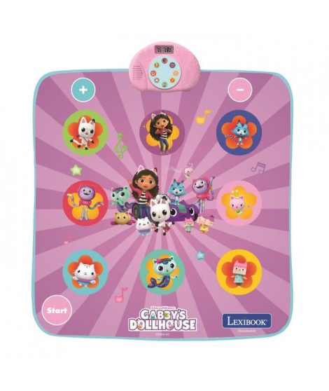 Tapis de danse électronique, Bluetooth et lumineux Gabby et la maison magique avec 6 modes de jeu