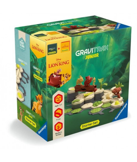 Gravitrax Junior Starter Set Le Roi Lion, Circuits de billes, 71 pieces, Des 3 ans, 73437, Ravensburger