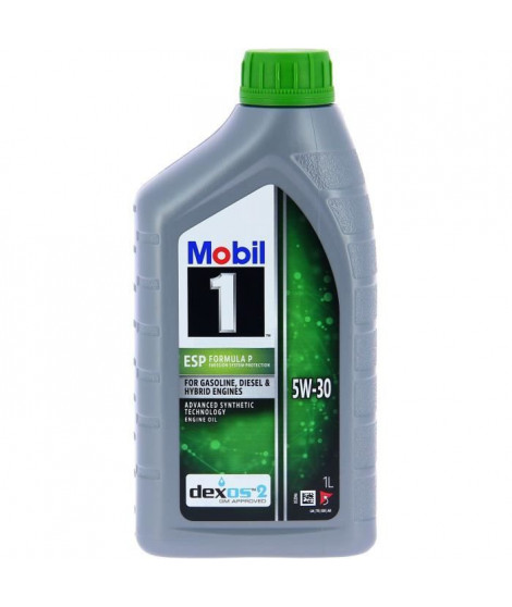 Bidon huile de moteur - MOBIL1 - 5W30 ESP Formula P - 1 L - 4 saisons