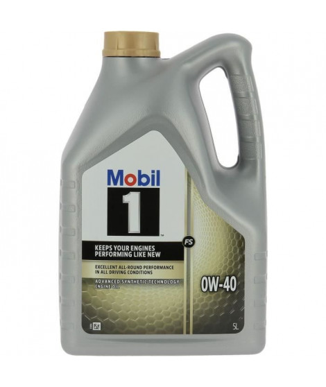 Bidon huile de moteur - MOBIL1 - 0W-40 FS - 5 L - 4 saisons