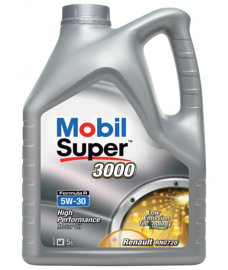 MOBIL Huile-Additif SUPER 3000 Formula-R - Synthetique / 5W30 / 5L