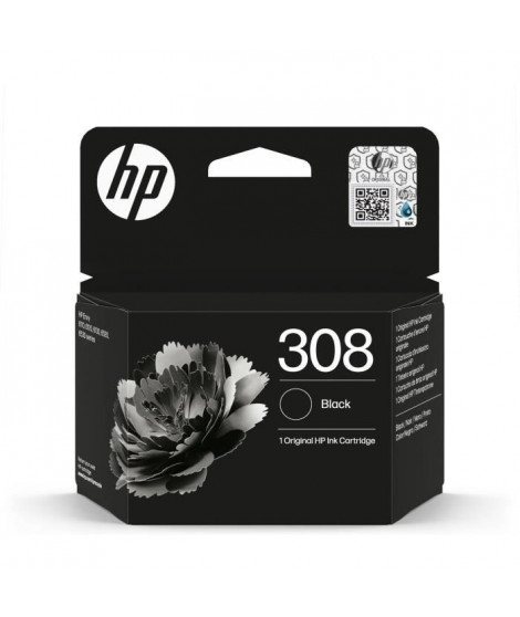 Cartouche d'encre HP 308 authentique noir (7FP21UE) pour HP Envy 6110, 6120, 6130, 6520, 6530