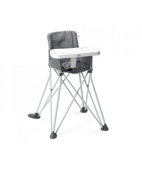 BRIGHT STARTS Chaise haute pliable Pop 'N Dine, avec Sac de transport, Tablette porte-gobelet, Déhoussable et lavable
