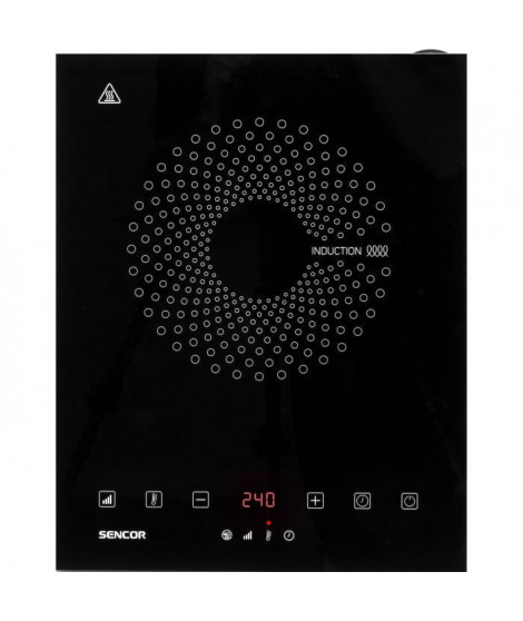 Plaque de cuisson a induction - SENCOR - SCP 3601GY - 2000 W - 1 foyer - Noir