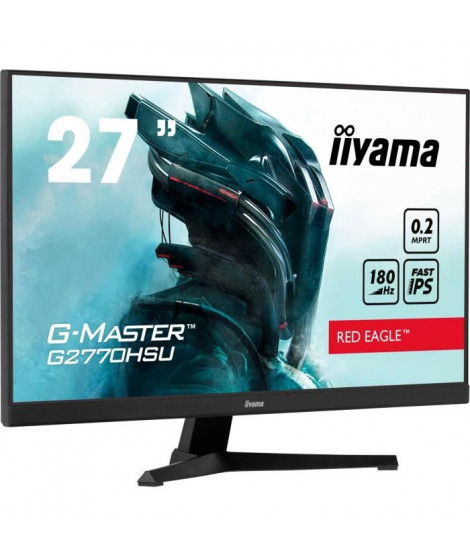 Ecran PC - IIYAMA - G2770HSU-B6 - 27 IPS FHD 1920 x 1080 - 0,2ms - 180Hz - HDMI DP - Noir