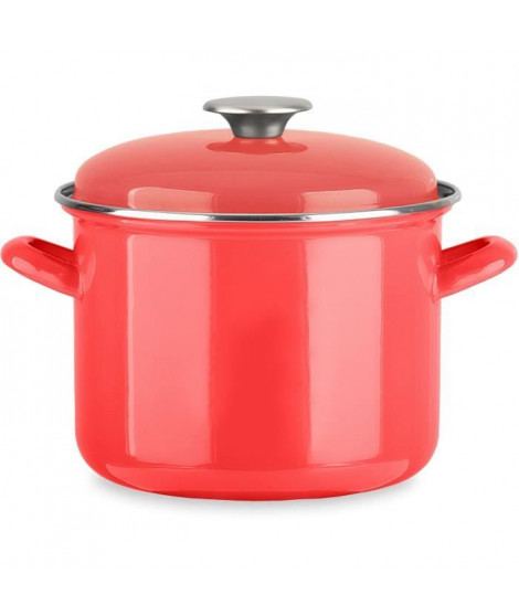Traiteur - BAUMALU - Tous feux dont induction - Émail 22 x 16 cm - Coloris rouge