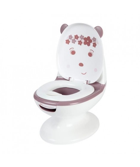BEBECONFORT Mini toilette Panda, Pot avec bruit de chasse d'eau, Rose