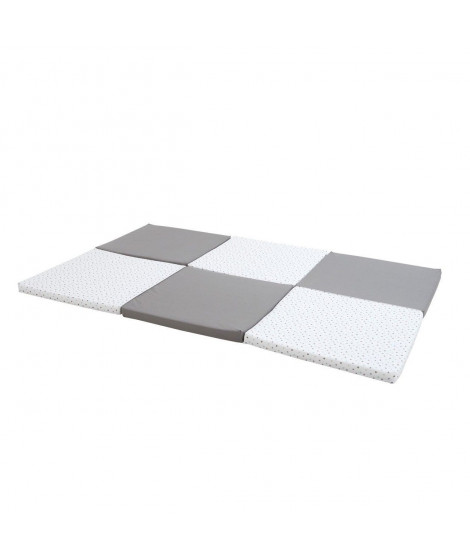 Tapis d'éveil XL - CANDIDE - Evolutif 5-en-1 - Gris / Etoiles