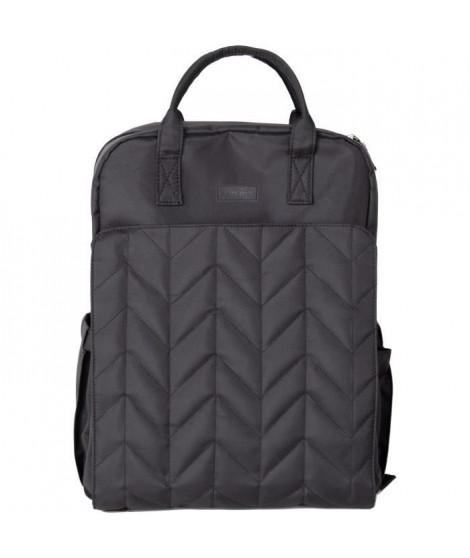 Sac a langer - TINEO- Forme sac a dos - Matelassé - Noir