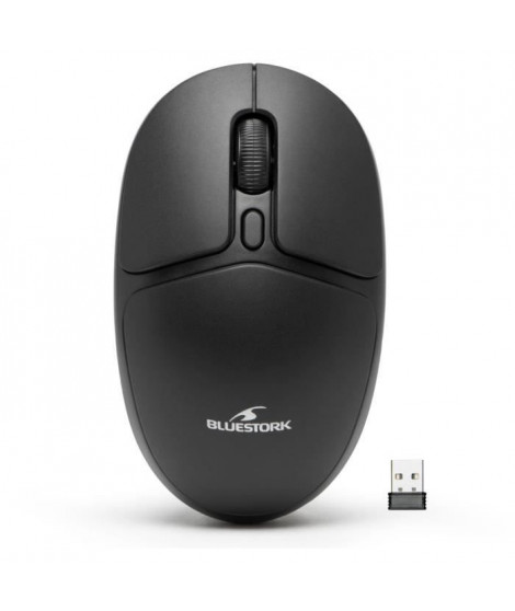 Souris Sans Fil - BLUESTORK - Office 25 - PC/MAC - Noir - Connexion 2.4 GHz - Autonomie Longue Durée
