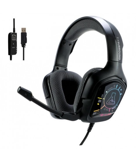 Casque Gamer Filaire - The G-Lab - KORP COBALT 7.1 - Son 7.1 Surround - USB - RGB