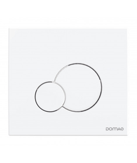 PLAQUE DE COMMANDE WC DOUBLE TOUCHE DOMAO BLANC