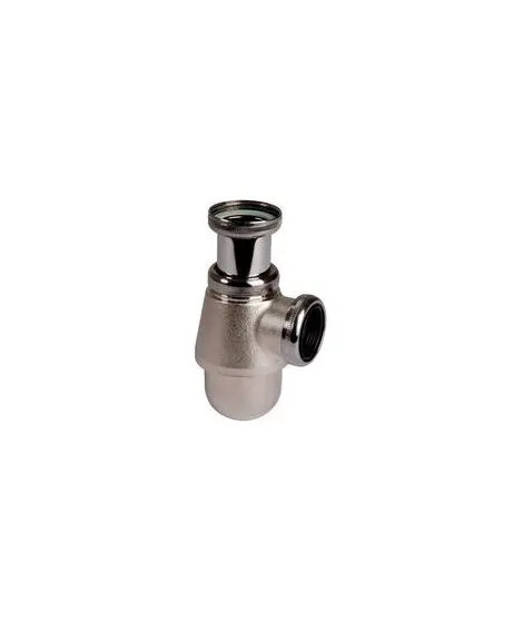 SIPHON LAVABO REGLABLE PETIT CULOT LAITON NICKEL MAT