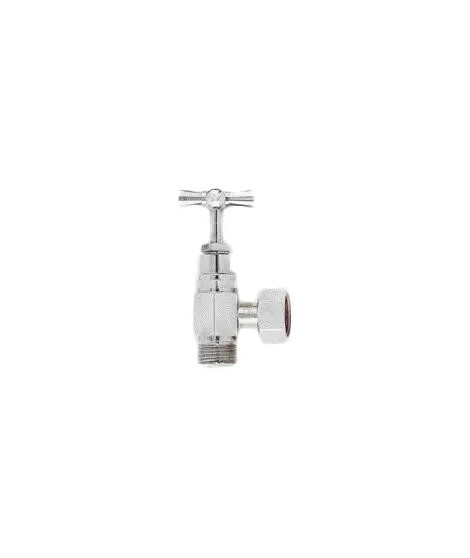 ROBINET DE CHASSE EQUERRE 3/8 NICKELE PRESSE ETOUPE