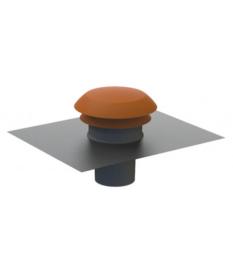CHAP TOITURE RONDE ROUGE D125