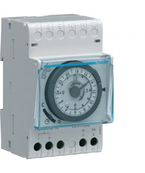*PROGRAMMATEUR MODULAIRE ANALOGIQUE CHAUF ELEC AVEC FIL PILOTE 1 ZONE SUR 7J 230V