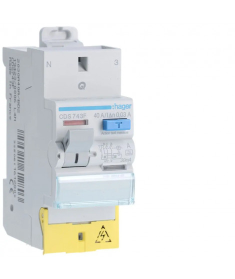 INTERRUPTEUR DIFFERENTIEL 2P 40A 30MA TYPE A A BORNES DECALEES SANVIS