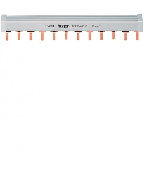 BARRE PONTAGE 3P+N 63A LANGUET TE 10MM2 12M
