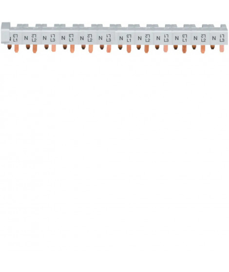 BARRE DE PONTAGE 3P+N 63A LANGUETTE 10MM² 12M POUR DISJONCTEURS 1P+N 1 MODULE