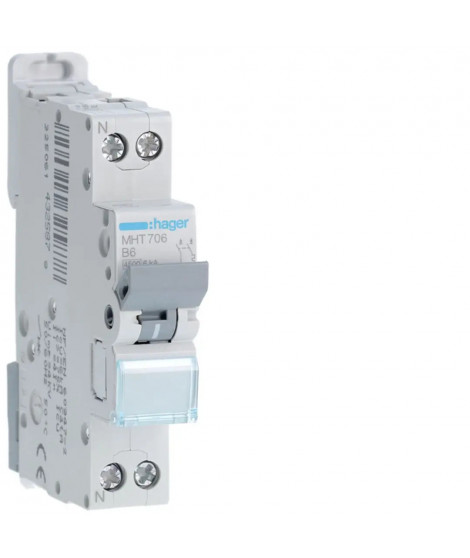 DISJONCTEUR 1P+N 4.5-6KA COURB E B 6A 1MODULE