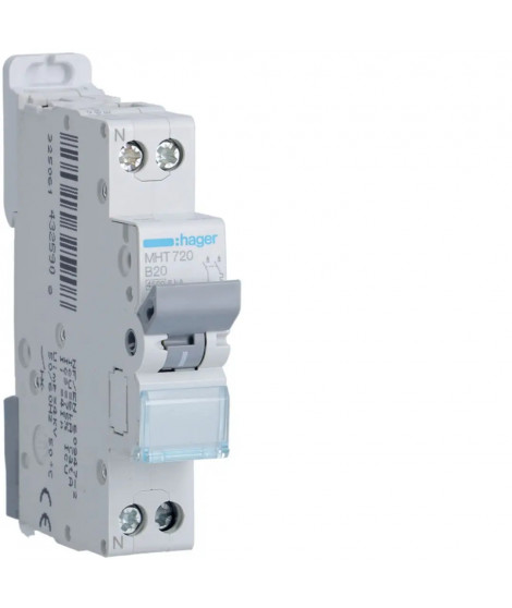 DISJONCTEUR 1P+N 4.5-6KA COURB E B 20A 1MODULE
