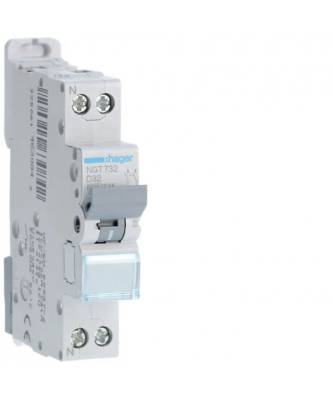 DISJONCTEUR 1P+N 6-10KA COURBE D - 32A 1 MODULE