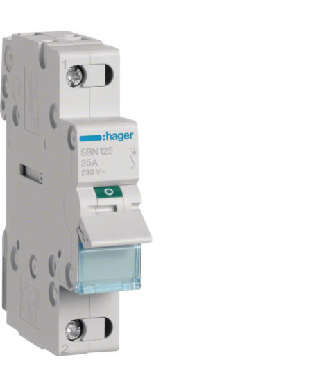 INTERRUPTEUR MODULAIRE 1 POLE 25A