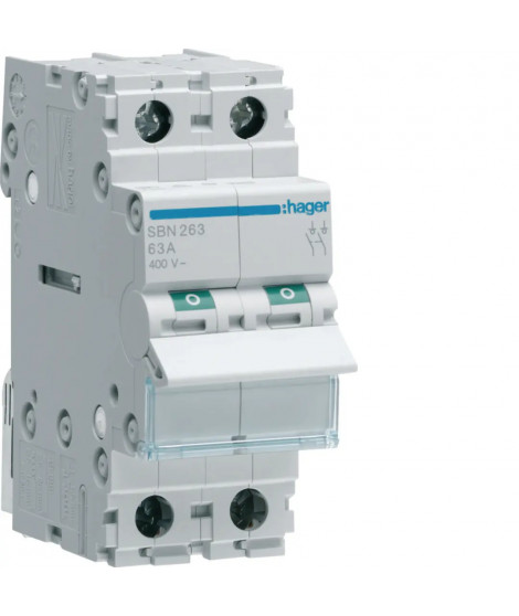 INTERRUPTEUR MODULAIRE 2 POLES 63A