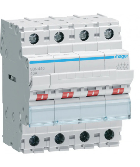 INTERRUPTEUR MODULAIRE 4 POLES 40A