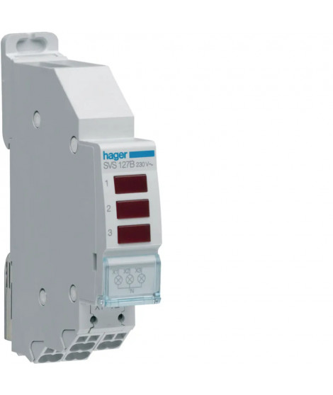 VOYANT TRIPLE LED ROUGE 230VAC QCPB QC PASSAGE BARRE