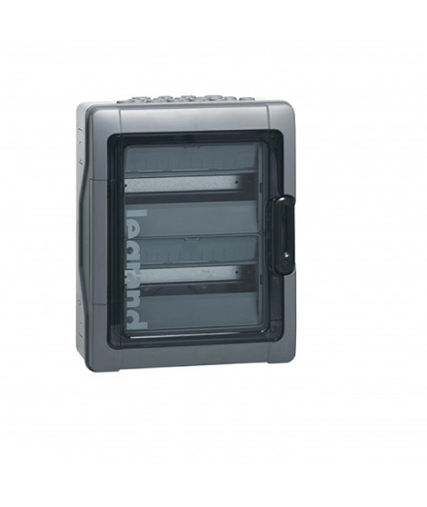 Coffret étanche Plexo³ 2x18 modules avec embouts perforation directe prémontés