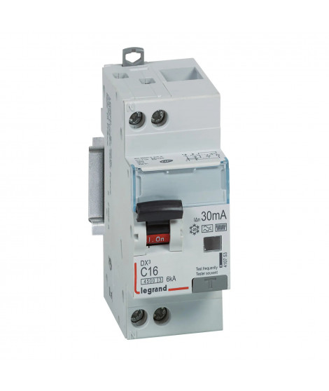 Disjoncteur diff DX³ 4500 -vis/vis- U+N 230V~ 16A- typeF-30mA -courbe C - 2M