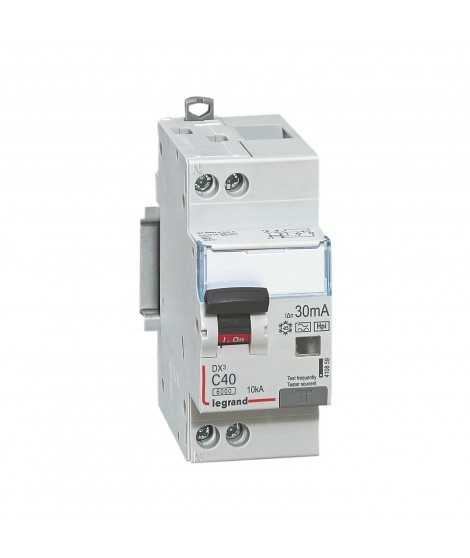 Disj. diff monobloc DX³6000 10kA arrivée haut/départ bas vis U+N 40A typeF 30mA